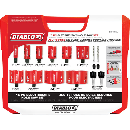 Ensemble de scie-cloche bim&eacute;tallique pour &eacute;lectricien, 16 morceaux NRZ Safety Inc.