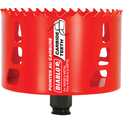 Wood & Metal Hole Saw, 4-1/8", 2-3/8" Depth of Cut, Carbide NRZ Safety Inc.