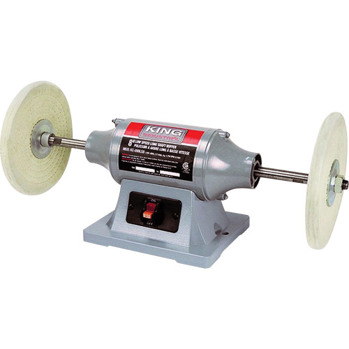 Polissoir &agrave; arbre long &agrave; basse vitesse, 8" tampon, 120 V, 2,5 A, 1750 Tr/min &agrave; vide NRZ Safety Inc.