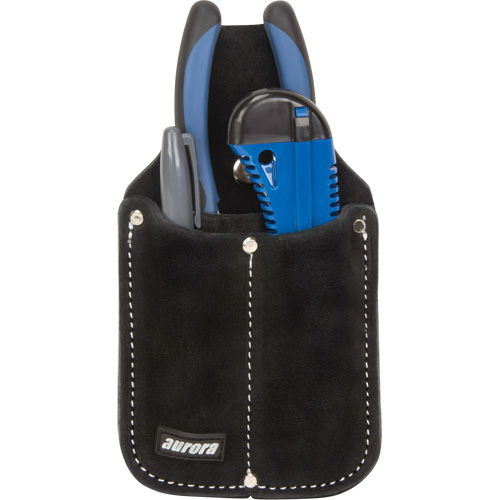 Utility Pouch, Knife Holder, Leather, 3 Pockets NRZ Safety Inc.