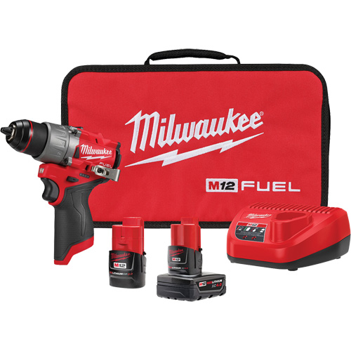 Ensemble perceuse/visseuse M12 Fuel, Lithium-ion, 12 V, Mandrin 1/2", Couple 400 lb-po NRZ Safety Inc.