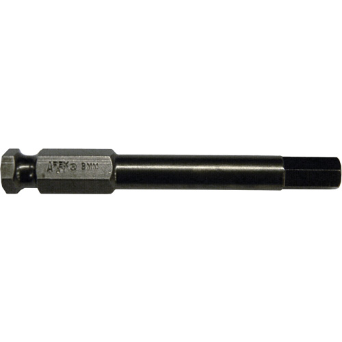 Hex Power Drive Socket Head Bit, Hex, 8 mm Tip, 7/16" Drive Size, 3-1/2" Length NRZ Safety Inc.