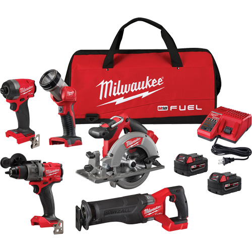 M18 Fuel 5-Tool Combo Kit, Lithium-Ion, 18 V NRZ Safety Inc.
