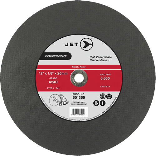 Meule &agrave; tronçonner PowerPlus A24R, 14" x 1/8", Arbre de 20 mm, Type 1, 5500 Tr/min NRZ Safety Inc.