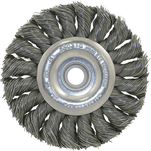 3K114 Unthreaded Knot Twisted Wire Wheel, 3-1/4" Dia., 0.014" Fill, 3/8"-1/2 Arbor NRZ Safety Inc.