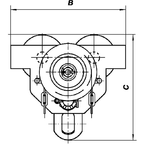 Chariot &agrave; engrenage pour usage intensif — s&eacute;rie SGT, 6600 lb (3 tonnes) Capacit&eacute;, 4" - 8-1/32" NRZ Safety Inc.