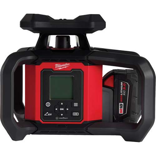 M18 Red Exterior Dual Slope Rotary Laser Level Kit with Receiver & Remote, 4000' (1219.2 m) NRZ Safety Inc.