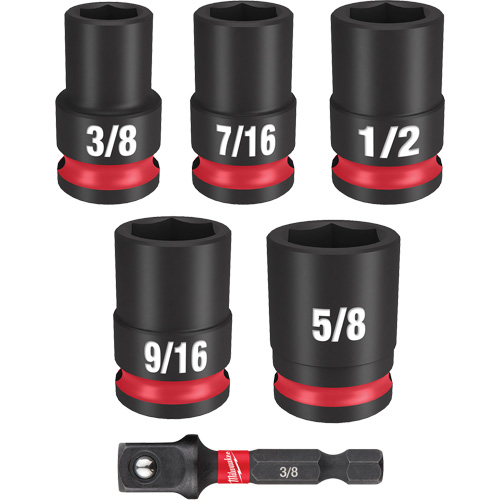 Shockwave Impact Duty SAE Socket Set, 6 Pcs, Impact, 3/8" Drive Size NRZ Safety Inc.