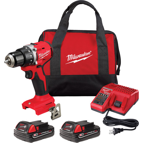 Ensemble perceuse/visseuse compacte sans balai M18, Lithium-ion, 18 V, Mandrin 1/2", Couple 550 lb-po NRZ Safety Inc.