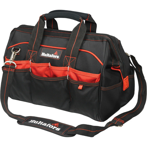 16" Tradesman's Tool Bag, Ballistic Polyester, Black/Red NRZ Safety Inc.