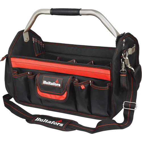 18" Open-Top Tool Carrier, Ballistic Polyester, Black/Red NRZ Safety Inc.