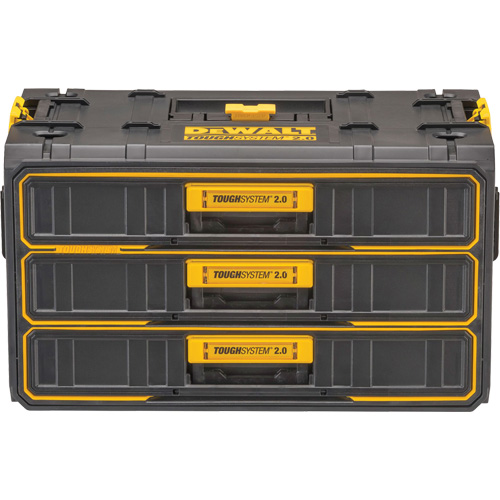 Unit&eacute; &agrave; trois tiroirs ToughSystem 2.0, 21-4/5" x 12-3/10" x 12-3/5", Noir/Jaune NRZ Safety Inc.