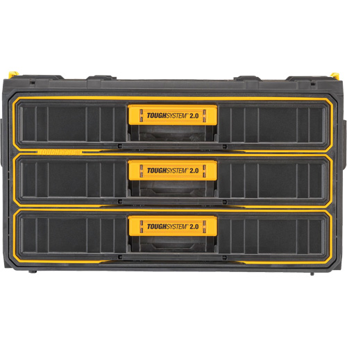 Unit&eacute; &agrave; trois tiroirs ToughSystem 2.0, 21-4/5" x 12-3/10" x 12-3/5", Noir/Jaune NRZ Safety Inc.