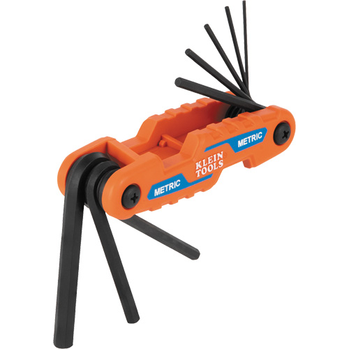 Jeu de cl&eacute;s hexagonales pliant et compact, 8 mcx, M&eacute;trique NRZ Safety Inc.