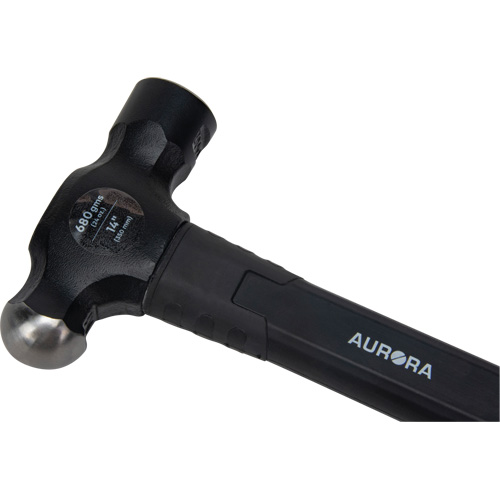 Ball Pein Hammer, 24 oz. Head Weight, Plain Face, Fibreglass Handle NRZ Safety Inc.