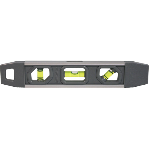 Niveau torpille, 9" lo, Aluminium, 3 fioles, Magn&eacute;tique NRZ Safety Inc.