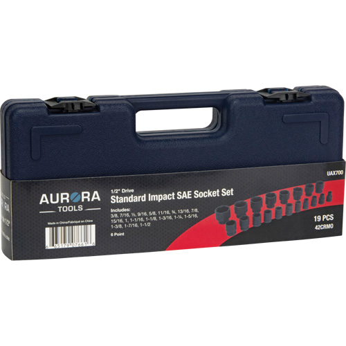 Jeu de douilles SAE, 19 Mcx, Chocs, Prise de 1/2" NRZ Safety Inc.