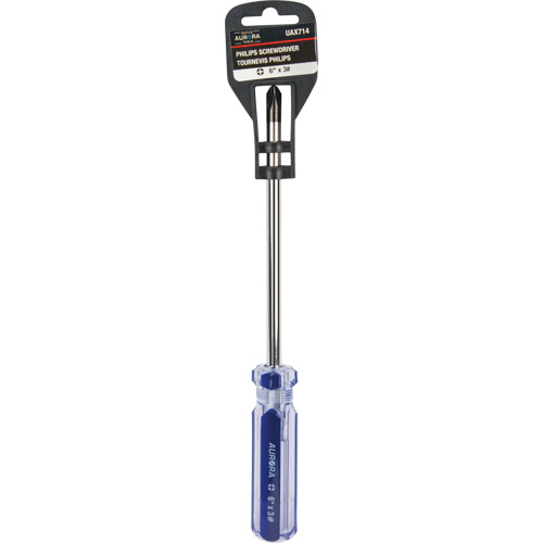 Tournevis Philips bleu transparent avec bandes, #3, Prise Plastique NRZ Safety Inc.