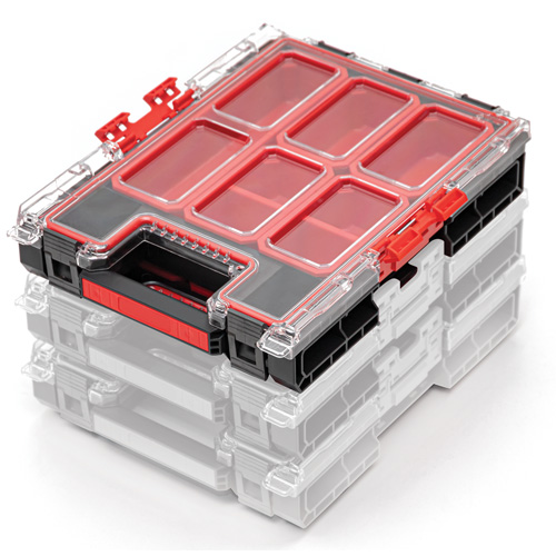 Arx Medium Organizer with Bins, 10-3/10" x 14-3/10" x 3", Black NRZ Safety Inc.