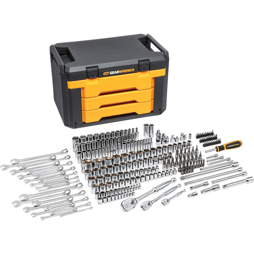 Jeu d'outils pour m&eacute;canicien &agrave; 6 pans dans boîte de rangement &agrave; trois tiroirs NRZ Safety Inc.