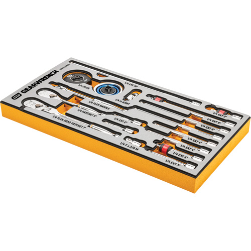 Jeu d'outils pour maître m&eacute;canicien MEGAMOD dans des plateaux en mousse modulaire de premi&egrave;re qualit&eacute; avec rangement d'outils, 1268 morcea NRZ Safety Inc.