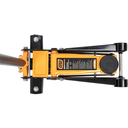 Cric &agrave; planchers pour usage intensif, 3 tonne(s) Capacit&eacute;, 5-1/4" Abaiss&eacute;e, 18-1/4" &eacute;lev&eacute;e, Hydraulique &agrave; main NRZ Safety Inc.