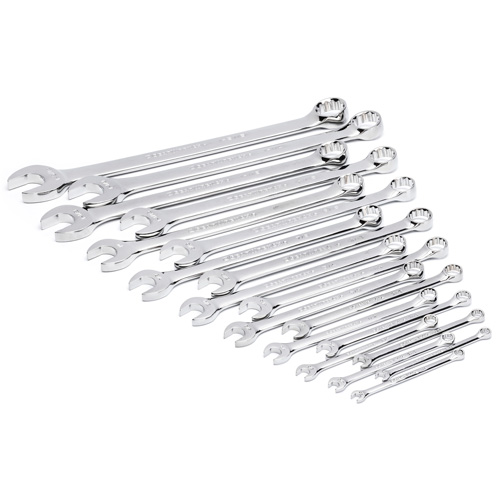 Jeu de cl&eacute;s mixtes SAE et longues &agrave; 12 pans dans un plateau de rangement en mousse, Ouverte, 19 morceaux, Imp&eacute;rial NRZ Safety Inc.