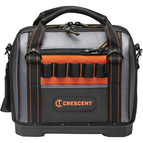 14" Tradesman Closed Top Tool Bag, Polyester, 32 Pockets, Black/Grey NRZ Safety Inc.