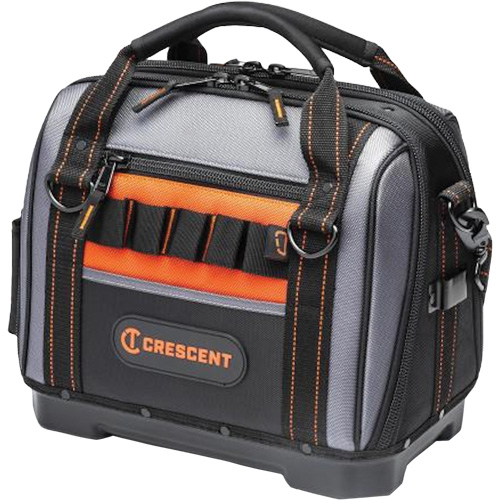 14" Tradesman Closed Top Tool Bag, Polyester, 32 Pockets, Black/Grey NRZ Safety Inc.