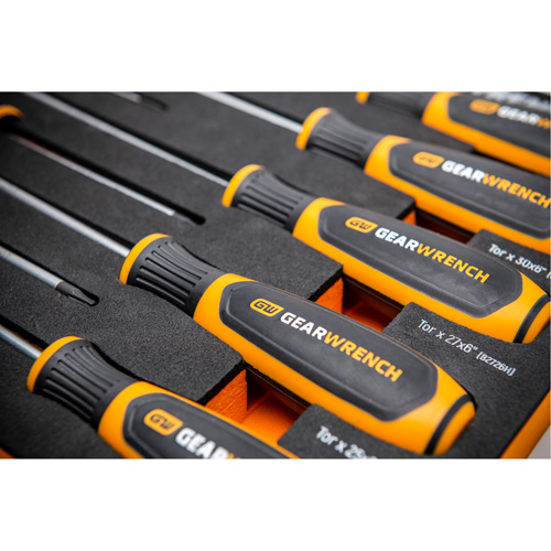 Torx&reg; Dual Material Screwdriver Set in Foam Storage Tray, 10 Pcs. NRZ Safety Inc.