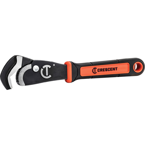 Cl&eacute; bimat&eacute;riau auto-ajustable pour tuyau, Cap des m&acirc;choires 1-1/2", Longueur 12", Fini Oxyde noir, Prise Coussin&eacute;e NRZ Safety Inc.