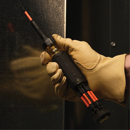 15-in-1 Ratcheting Impact-Rated Multi-Bit Torsion Zone Screwdriver, 9-1/2" L, Cushion Grip Handle NRZ Safety Inc.