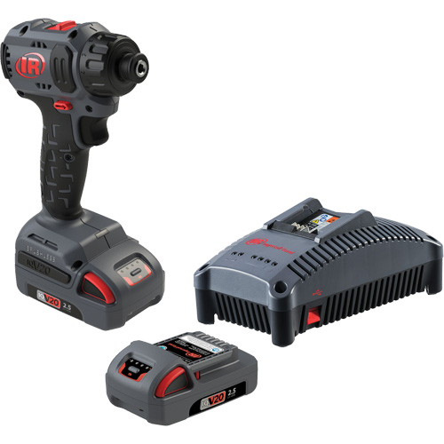Cordless Compact Screwdriver Kit, 1/4", 37 ft-lbs Max. Torque, 20 V, Lithium-Ion NRZ Safety Inc.