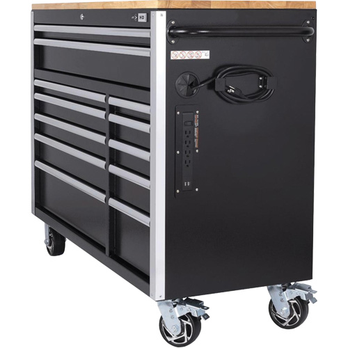 HDRC5212 HD Series Roller Cabinet, 12 Drawers, 51-1/4" W x 21" D x 40-3/10" H, Black NRZ Safety Inc.
