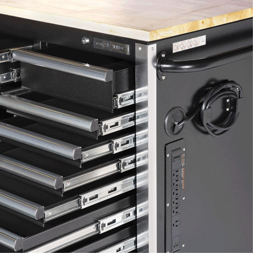 HDRC7220 HD Series Roller Cabinet, 20 Drawers, 72" W x 24" D x 42-3/10" H, Black NRZ Safety Inc.
