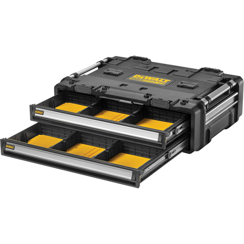 Bloc &agrave; 2 tiroirs TOUGHSYSTEM 2.0 DXL, 30" x 21-13/20" x 10", Noir/Jaune NRZ Safety Inc.