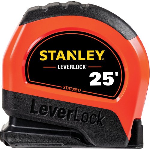 High-Visibility LEVERLOCK&reg; Tape Measure, 25', Imperial Graduations NRZ Safety Inc.