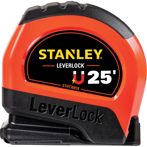 High-Visibility Magnetic LEVERLOCK&reg; Tape Measure, 25', Imperial Graduations NRZ Safety Inc.
