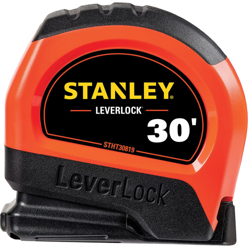 High-Visibility LEVERLOCK&reg; Tape Measure, 30', Imperial Graduations NRZ Safety Inc.