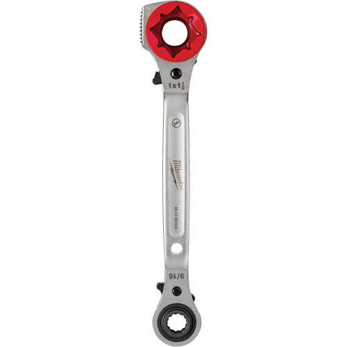 Lineman's 5-in-1 Ratcheting Wrench with Milled Strike Face, 3/4"/1"/1-1/8" Drive, Ergonomic Handle NRZ Safety Inc.