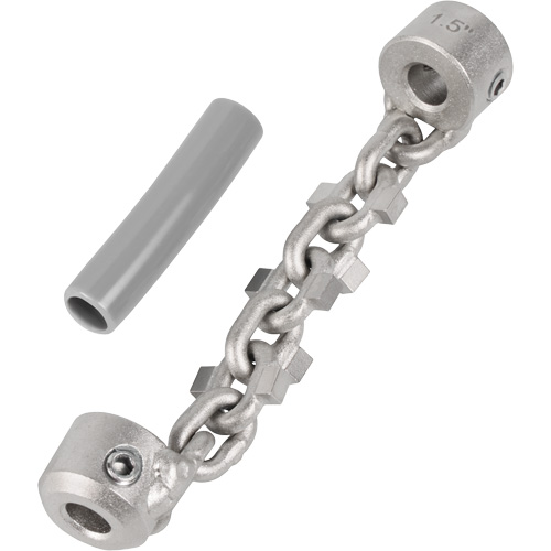 Chaîne de nettoyage de tuyaux de 1-1/4" - 1-1/2" pour c&acirc;ble de serpent &agrave; chaîne de 1/4" NRZ Safety Inc.
