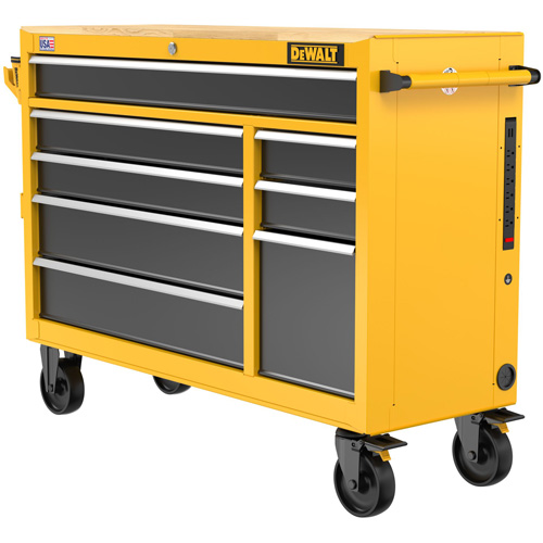 Heavy-Duty Mobile Workstation, 8 Drawers, 52" W x Yellow NRZ Safety Inc.