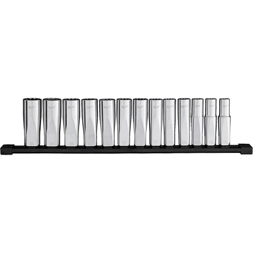 Jeu de douilles &agrave; puits profondes m&eacute;triques &agrave; 12 pans, 13 Mcx, Prise de 1/2", Profond NRZ Safety Inc.