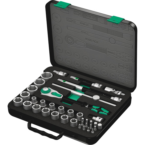 8100 SC 2 Zyklop Speed Ratchet Set, 37 Pcs, 3/8" Drive Size NRZ Safety Inc.