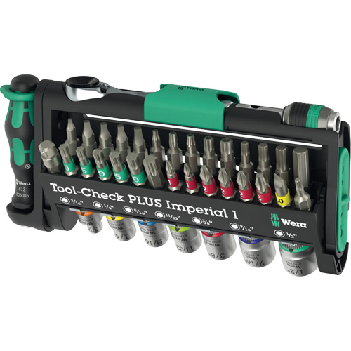 Ensemble d'outils en mesures imp&eacute;riales 1 Tool-Check PLUS, 39 Mcx, Prise de 1/4" NRZ Safety Inc.