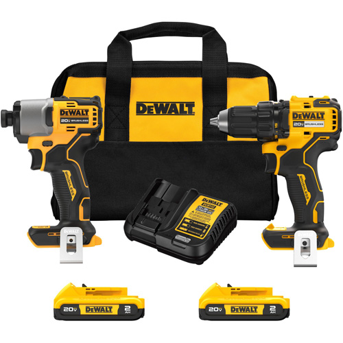 Brushless Cordless Drill/Driver & Impact Driver Combo Kit, Lithium-Ion, 20 V NRZ Safety Inc.