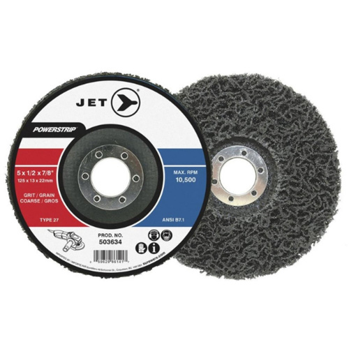 Meule &agrave; centre d&eacute;prim&eacute; pour pr&eacute;paration de surfaces POWERSTRIP XCL T27 , 5" dia., Grain Cors&eacute; NRZ Safety Inc.