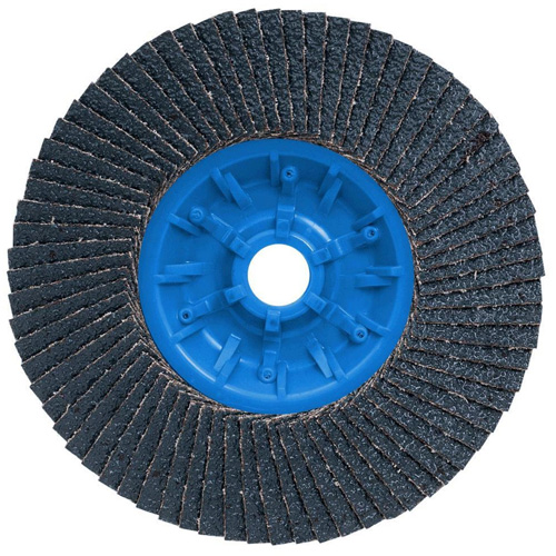 Disque &agrave; lamelles POWERBLEND TRM QC, 5" x 5/8"-11, Type 27, Grain Z40, Alumine de zirconium NRZ Safety Inc.