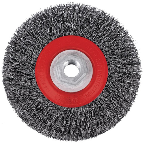 Brosse m&eacute;tallique &agrave; fils torsad&eacute;s &agrave; haut rendement 5C14T, 5" dia., Fils 0,014", Arbre 5/8"-11NC NRZ Safety Inc.