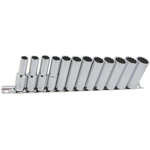 Jeu de douilles m&eacute;triques &agrave; 12 pans SS3812DM-12, 12 Mcx, Prise de 3/8", Profond NRZ Safety Inc.